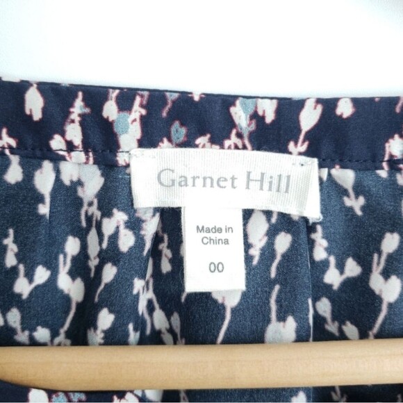 Garnet Hill 100% Silk Blouse Floral Print Top - Picture 6 of 9